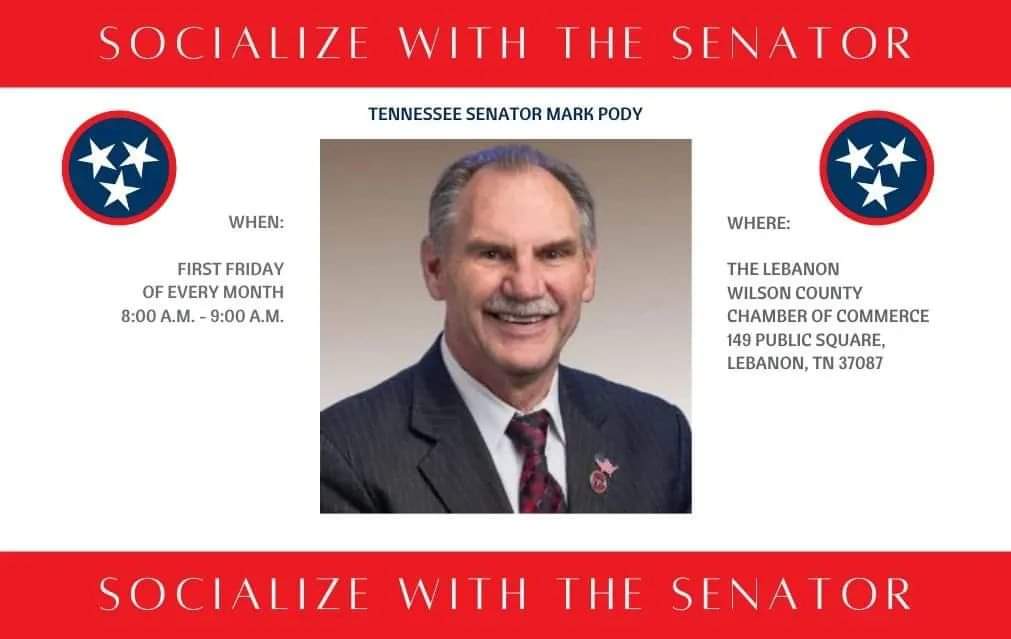 WilsonDemWomen's tweet image. YOUR Tennessee State Senator, Mark Pody, will be at the #LebanonTN Chamber of Commerce TOMORROW, Friday, Aug. 4th from 8-9am

#WilsonCountyTN #mountjuliettn
 #watertowntn #mtjuliet #wilsoncountydems
#tennesseedemocrats #tndems