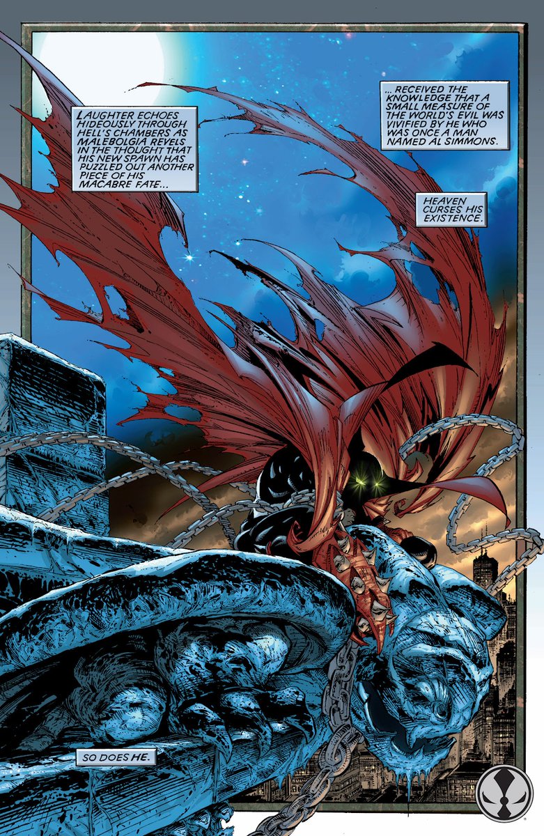 SpawnArchive's tweet photo. "Heaven curses his existence. So does he."

From Spawn #57. Art by @GregCapullo
#Spawn https://t.co/A5IxqyitVl