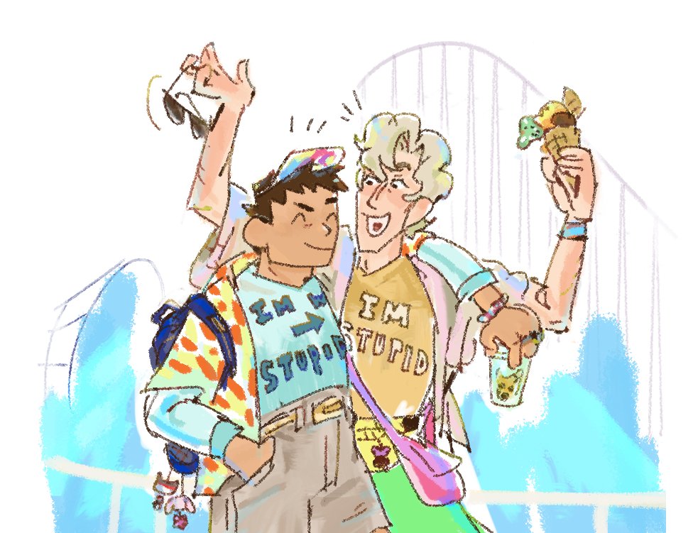 ryulockweek's tweet photo. Posting on Al's behalf, their fun and colourful illustration for Day 2: Refreshments!

Check out the original caption on their tumblr here: https://t.co/n0GkKSHQTh

#summerryulockweek2023 https://t.co/SEtFMMVoLQ