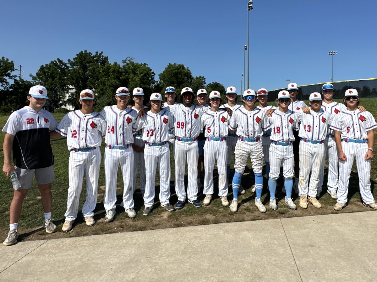 Northjerseycard's tweet photo. Congratulations to our Cardinals 2025 team who ended their summer with an 8-3 win over Next Level Prospects at Diamond Nation. Robbie Lynn tossed 4 shutout innings; Frank Dasti with a 3-run bomb. https://t.co/zBi1goakES https://t.co/JIMuuE4MhE