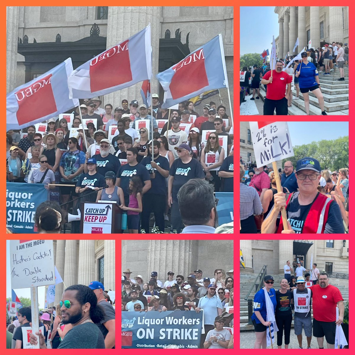 ATU1505's tweet photo. Successful walk and rally for MGEU at noon today.  Now more then ever we need to support their strike actions! #catchupkeepup @MGEUnion #SolidaritySummer https://t.co/PywsezxTEe