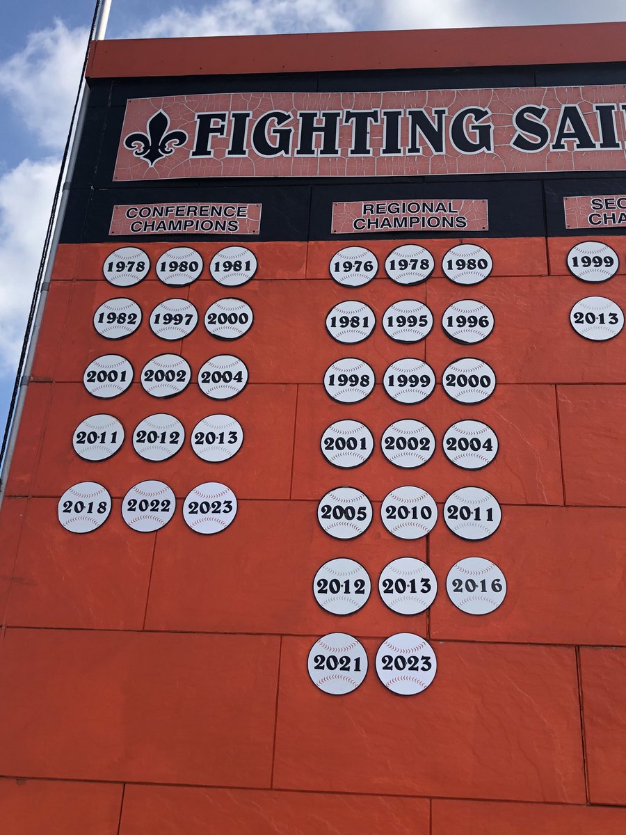 The press box got some new additions this afternoon!

The 2023 Saints’ conference and regional titles are forever recognized, as well as having <a href="/cole_conn01/">Cole Conn</a> and <a href="/ZitellaJake/">Jake Zitella</a> on our list of MLB-drafted Saints!

It’s a great day to be a Saint. #WeAreSAINTS ⚜️⚾️⚜️