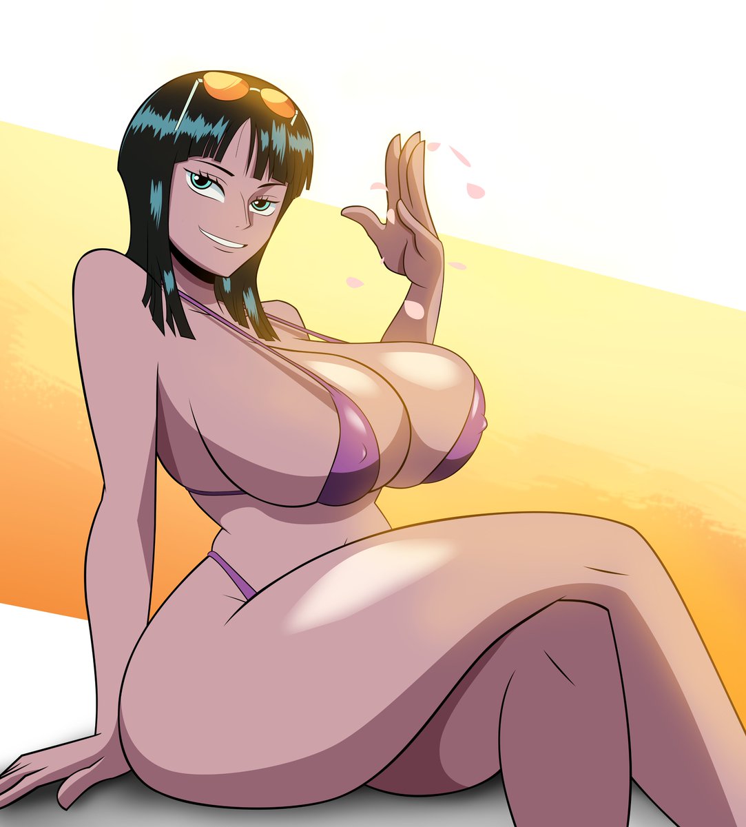 Grimphantom_Inc's tweet photo. Who's ready for Gear 5? Just a few days until we see Luffy in his toon glory. Celebrating the occasion here's a commission involving  Nico Robin both her Wano look and her pre-timeskip look...still my fav look.
#GrimphantomArt #OnePiece #NicoRobin #Wano #Gear5 https://t.co/NMGZUl6nPw