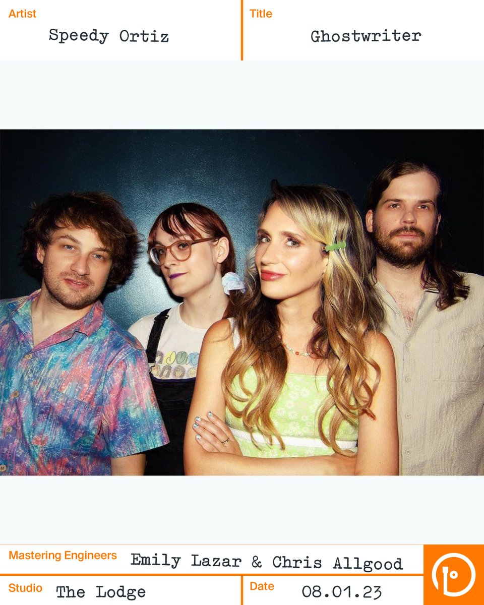 “It’s not a nü metal revival if you never stopped liking nü metal” 💅

Another tease from <a href="/speedyortiz/">Speedy Ortiz</a>! Check out their latest single ‘Ghostwriter’ from the upcoming album ‘Rabbit Rabbit’ out 9/1! 

Mastered with 🧡 by <a href="/emilylazarlodge/">Emily Lazar</a> &amp; <a href="/Bubbaganoosh666/">Chris Allgood</a>