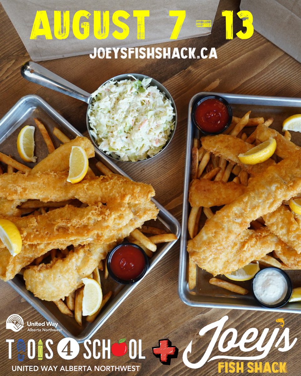 UnitedWayABNW's tweet photo. Hungry? Joey’s Fish Shack is the place to BE!

For every order placed at Joey's Fish Shack using the code ‘TOOLSFORSCHOOL’, Joey's will generously donate 20% of the proceeds to the United Way.

Order now - https://t.co/q7N1iH9pIy https://t.co/gRmrjpyQie