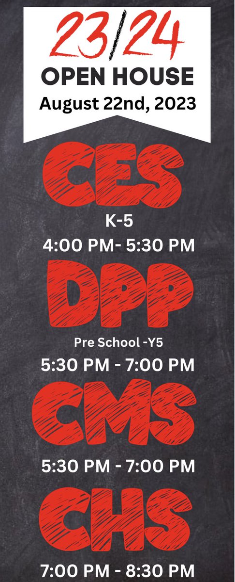 🚨 OPEN HOUSES! 🚨 
We’re gearing up for the 2023-24 school year and can’t wait to see all the families on August 22!