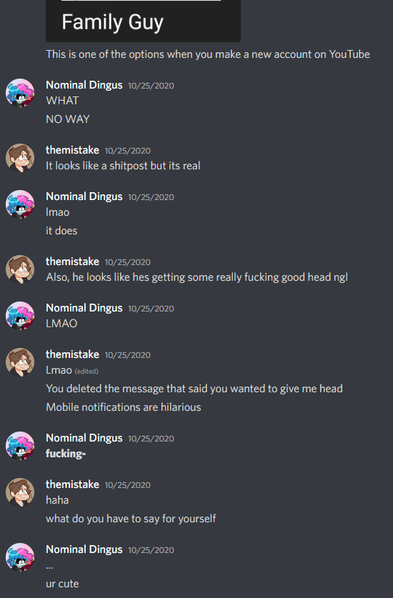WaddickerYT's tweet photo. @LoganGamez14 Making heavily sexual remarks and jokes to multiple people who you know to be minors is alarming at best, with some hard to consider jokes at all.

Sure if it was just a one off, but this was over the course of years with multiple different minors. https://t.co/GN3oO8BCPb