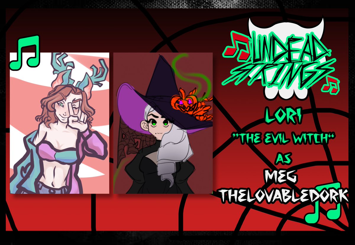 Oakgravestudio's tweet photo. Next up we have Lori “The Evil Witch”, being voiced by the voice actor Meg TheLovableDork during the #Spooktober event! #undeadstrings 🎉🎉 https://t.co/SXaK7Bs7AK