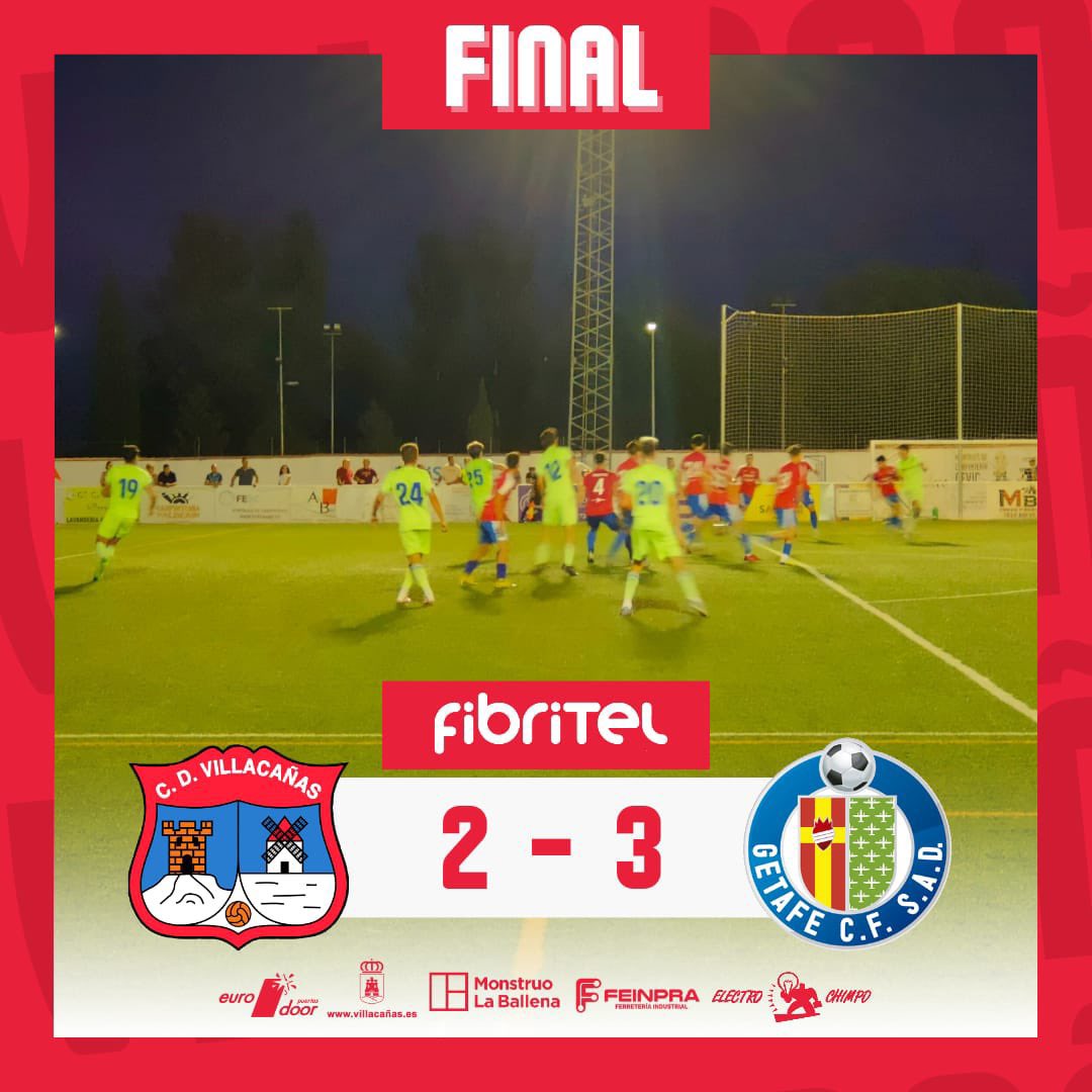 💥 AMISTOSO - PRETEMPORADA 💥

🏁 Finalizado 

🏟️ Las Pirámides - Villacañas 

CD Villacañas 2-3 Getafe B

📝 Derrota en el primer test de pretemporada del conjunto toledano que, pese a comenzar con un (2-0) en el marcador, el filial getafense daba la vuelta en la segunda parte