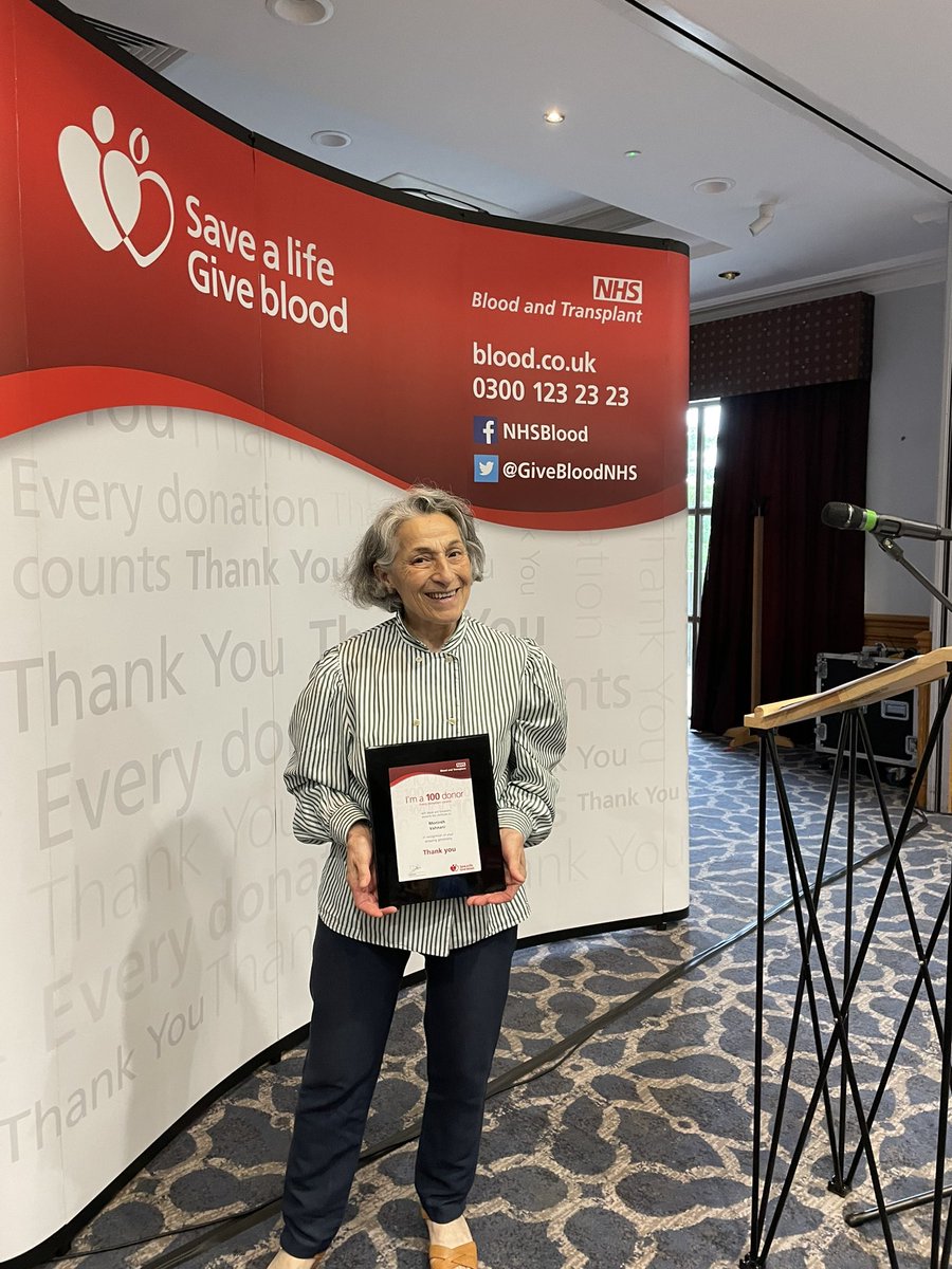 These three amazing individuals were among 49 who were congratulated today for their commitment to blood donation. I was honoured to thank them in person. J x. @NHSBT @GiveBloodNHS