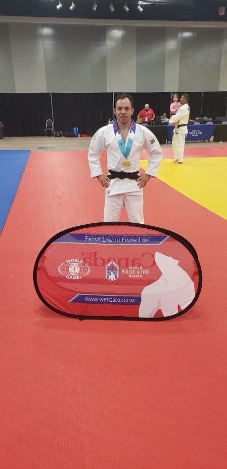 Hamilton Police Association (@hpahamilton) on Twitter photo Congrats to PC Sanchez on winning first place 🥇 in Judo today at the World Police & Fire Games being hosted in Winnipeg, Manitoba. It was a privilege for us to support PC Sanchez as he represented Hamilton Police. Well done!!! <a href="/HamiltonPolice/">Hamilton Police</a> <a href="/WPFG2023/">World Police & Fire Games Winnipeg 2023</a> Congrats to PC Sanchez on winning first place 🥇 in Judo today at the World Police & Fire Games being hosted in Winnipeg, Manitoba. It was a privilege for us to support PC Sanchez as he represented Hamilton Police. Well done!!! <a href="/HamiltonPolice/">Hamilton Police</a> <a href="/WPFG2023/">World Police & Fire Games Winnipeg 2023</a>