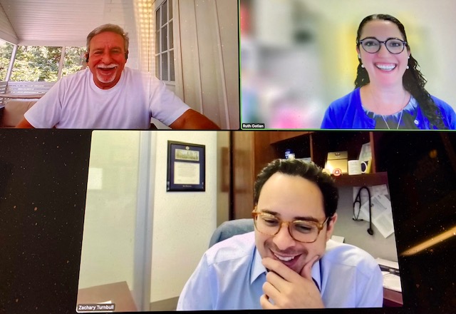 Collaborating is hard work but not w/ these guys. Lots of laughs and a-ha moments.💫 Glad to join forces w/ @NASA astronaut & engineer Dr. @CharlieCamarda, anesthesiologist & process guru @ZATurnbull. As someone who does qualitative research, I know how to ask good questions.😊