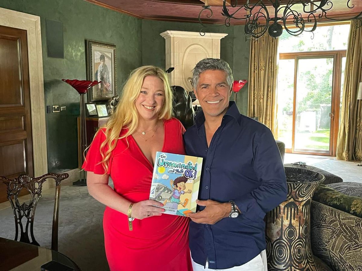 drshannonkroner's tweet photo. Thank you @Esai_Morales for taking the time to read my new children’s book. I’ve given the book to many, but I’ve never seen anyone stop what they’re doing (and on such an important night at a @RobertKennedyJr event) and sit and read it, taking it all in in the moment. And then introducing me to others last night as a new children’s book author for this great book. I truly appreciate that you did that and am glad to know you. Thank you for being such an amazing guy, wonderful friend, and incredible voice for truth! You are so loved! ♥️🙏🏻🇺🇸✨

Link to buy: I'm Unvaccinated and That's OK! https://t.co/MWCoccayG5