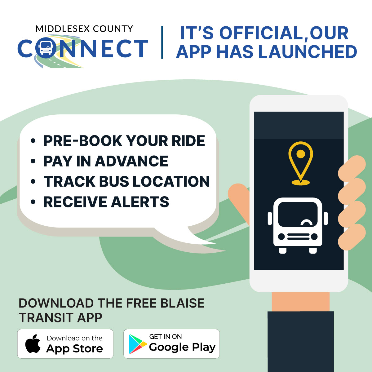 CountyMiddlesex's tweet image. News Release: Middlesex County launches new app for transit riders. Middlesex County is pleased to announce the launch of our new rider app for Middlesex County Connect. Read the full news release here: middlesex.ca/news/middlesex…

#CountyConnect #Blaise #transitapp #middlesexcounty