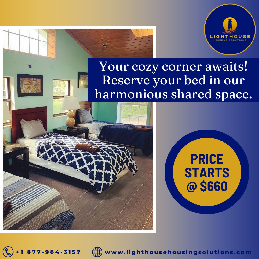🏠🛏️ Cozy and Comfortable! Don't miss out on this opportunity for a home away from home!🌟

Call  us at 1-877-984-3157 or visit our website lighthousehousingsolutions.com

#lighthousehousingsolutions
#sharedliving
#lowincomehousing
#transitionalhousing
#orlandoflorida