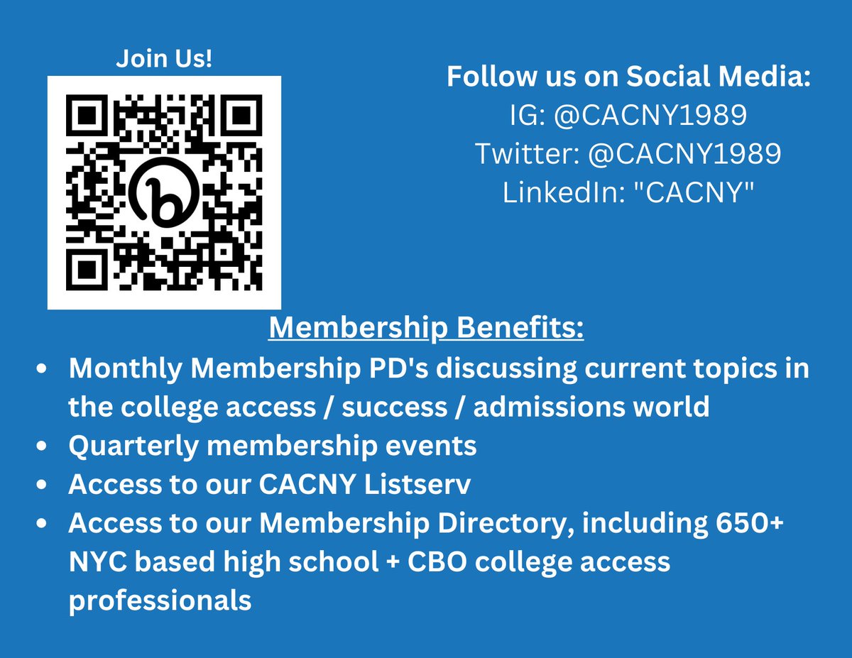 Not yet part of CACNY? Here are all the reasons you should be! Join today! #cacny #membership #cacnyfam