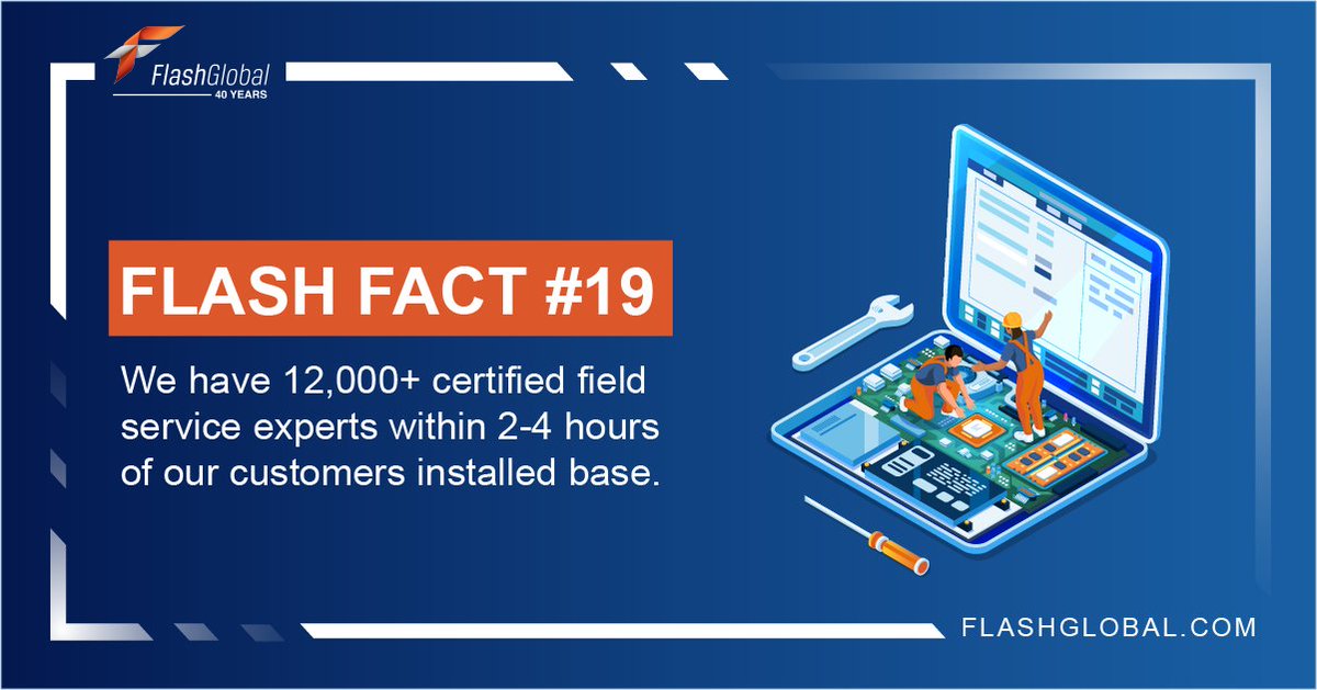 FlashGlobal's tweet image. 12,000 field technicians, at your service: bit.ly/44GMWVB

#logistics #supplychain #FlashFact