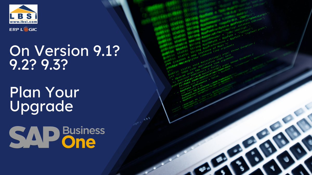LBSiCleveland's tweet photo. There are advantages to upgrading SAP Business One if you're running on an older version.  

What’s in Version 10?  Watch our playlist of 9 videos on the LBSi YouTube channel featuring version 10 features https://t.co/Bx5bFtUHeF 
#sapbusinessone #softwarepartner https://t.co/GpBNVWQhZm