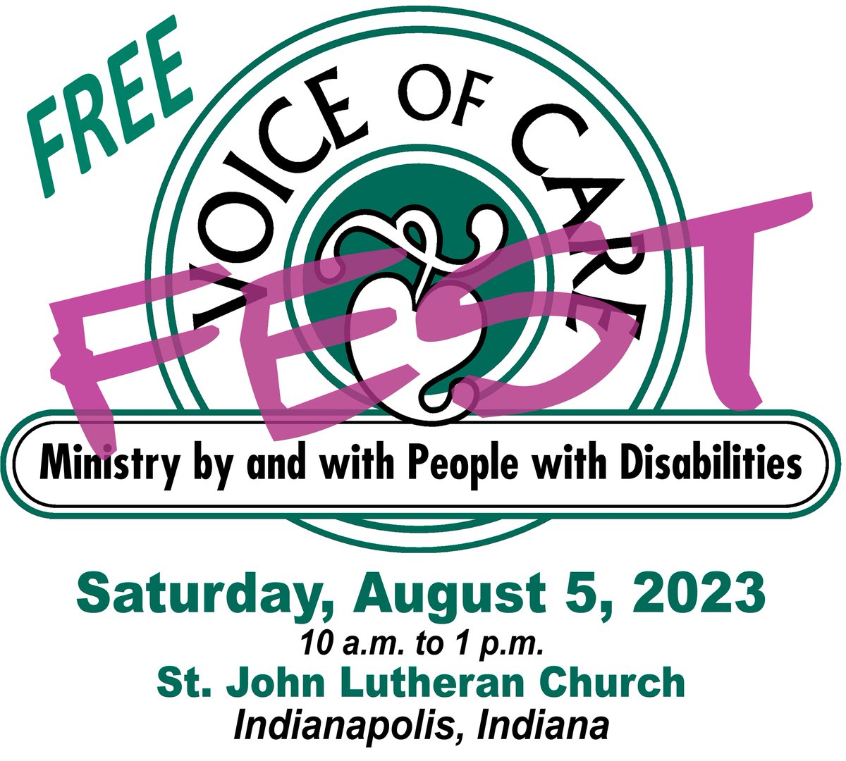 VoiceofCareOrg's tweet photo. THIS SATURDAY, August 5, 2023: Voice of CareFEST at St. John Lutheran Church, 6630 Southeastern Ave, Indianapolis, IN 46203. FREE family-friendly inclusive activities and FREE Chick-fil-A lunch, 10 a.m. to 1 p.m. local time. You MUST register at https://t.co/7urBLa7tV1. https://t.co/yXKWC1oZU5