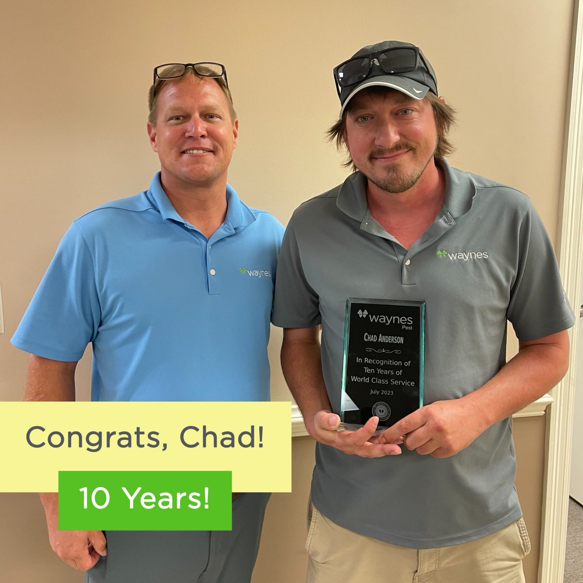 callwaynes's tweet photo. Today we celebrated Chad Anderson's 10-year work anniversary. Congratulations, Chad! We appreciate all your time and effort with this company. We hope for many more years to come! π
#CallWaynes #WorkAnniversary #TeamAppreciation #PunishPests https://t.co/uN9WSSno0X