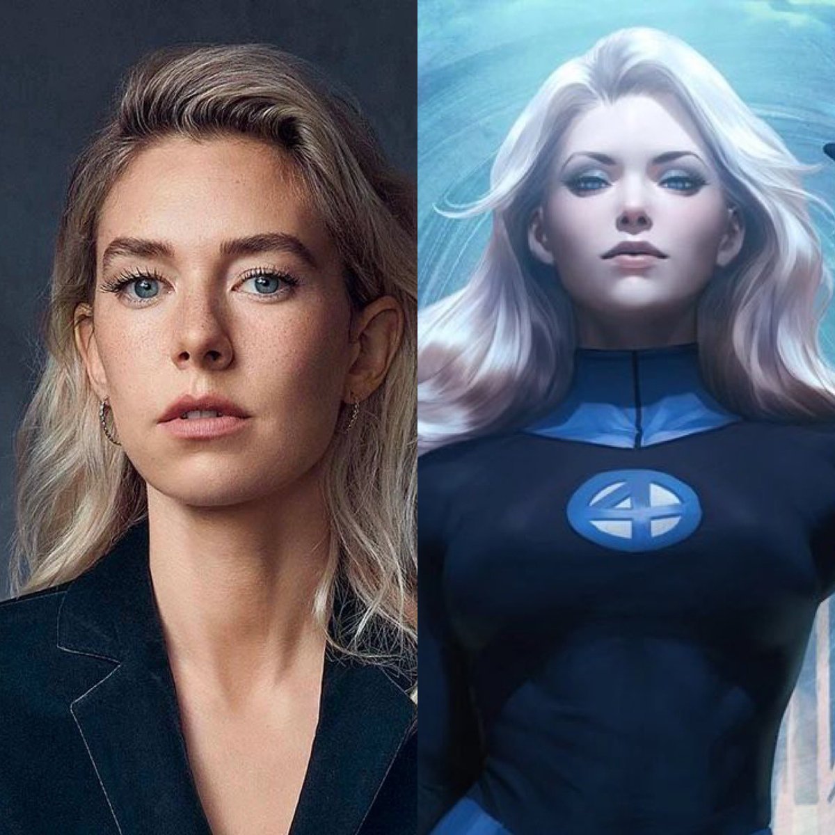 TheTopComics's tweet photo. Hay fuertes rumores de que Vanessa Kirby interpretará a Sue Storm, pero aun no hay nada oficial. https://t.co/Ug3oY3JiAk