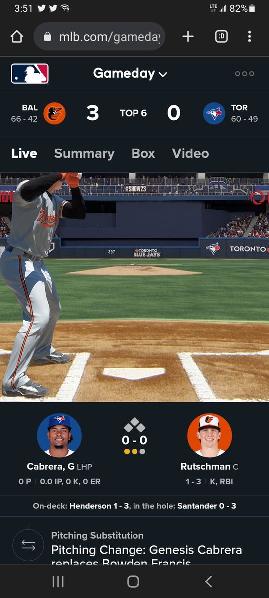 Cy_Waino's tweet photo. Hennessey Cabrera pitching for the #NextLevel now for all you butthurt #STLCards fans. https://t.co/eM5IM2J8SR
