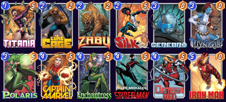 MrZariweya's tweet photo. Esto es lo único que tengo que decir respecto al nuevo OTA:
CEREBRO 5.🧠🪐
↔️Lizard por Silk.
↔️Absorbing Man por Omega Red/Enchantress.
PD: Ni siquiera lo he probado.🤣
#FreeCubes #ThankMeLater #MarvelSnap https://t.co/4QeagPB31y