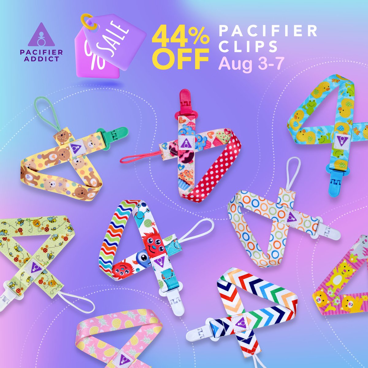 PacifierAddicts's tweet photo. 44% OFF sale on Adult Pacifier Clips is here, Aug 3 - 7! Elevate your style and comfort with our trendy clips. Don't miss out, limited time only!
https://t.co/dfxVyISY1g
#adultpacifiers #pacifierclips #pacifiers #soothers #adultsoothers #binkies #pacifieraddict #custompacifiers https://t.co/nwSrDNozvk