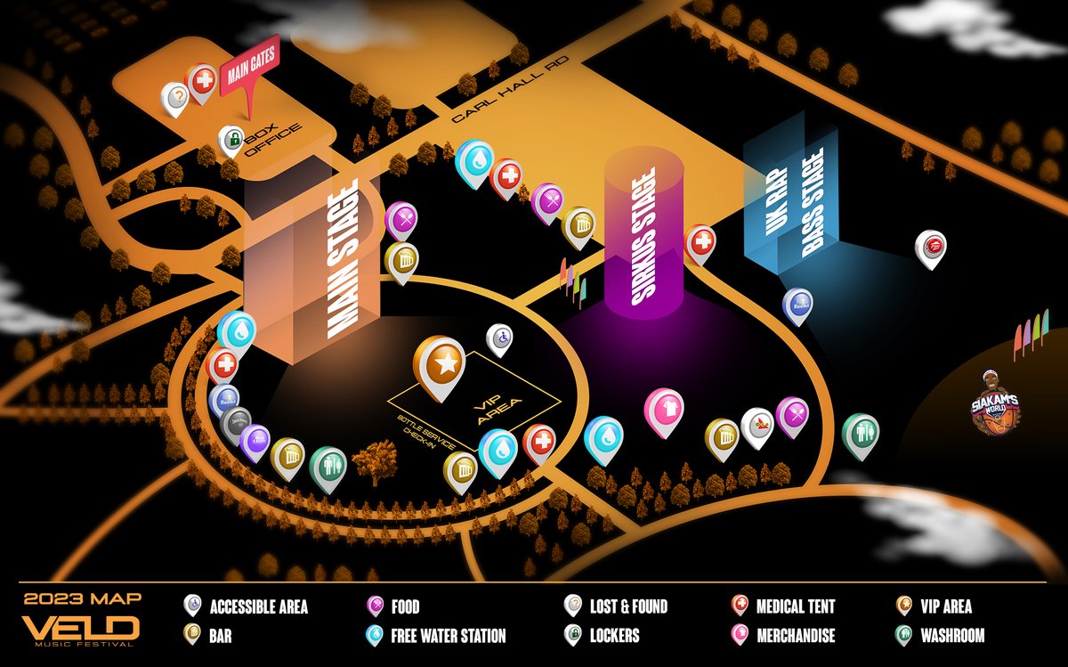 VELD Music Festival map