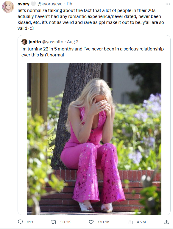 sinfulshell's tweet photo. the kissless virgins are trying to convince people that getting no bitches is socially acceptable https://t.co/9H1jDBf3EV