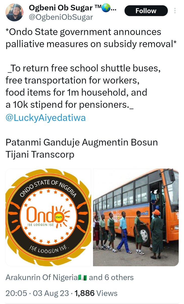 Papagodoyon's tweet photo. @officialABAT @jidesanwoolu @NigeriaSenate @NGFSecretariat @HouseNGR

Thank you very much for giving this request a thoughtful consideration. God bless you.

#Wecandomore
#DavidHundeyin #Tinubu #NigerCoup #BBNaija #JustinTrudeau #falcons #JusticeTsammani https://t.co/fnc7ZNPrD1