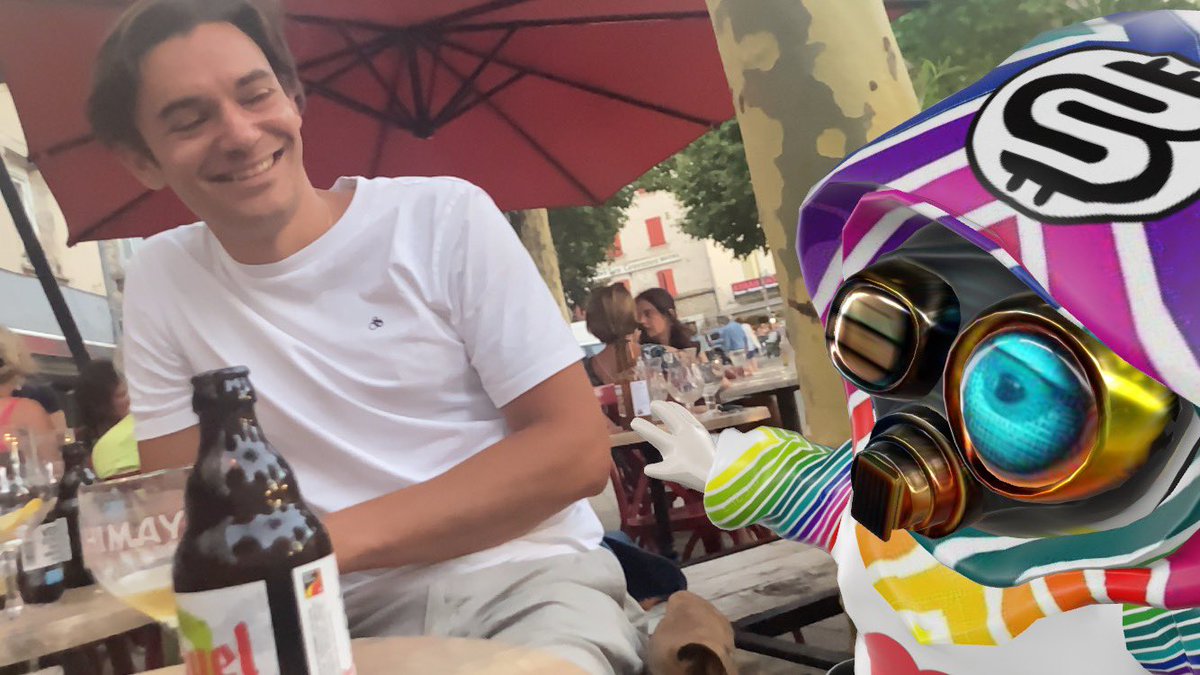 MGBR08's tweet photo. gN all 🎭☯️🤖🙏🏾🌈🍀💚
DAy26 (suite) - Les vacances de #BULBi
Hier soir, c’était la fête aux Vans. BULBi en a fait rire plus d’un et tout le monde est fan … C’est qu’il est tellement attachant ❤️
#bMSE #AugmentedReality #3D #Avatar on @Sketchfab by @BullBiDoo & @TheBULBiMasks https://t.co/GBfC5ydpgV