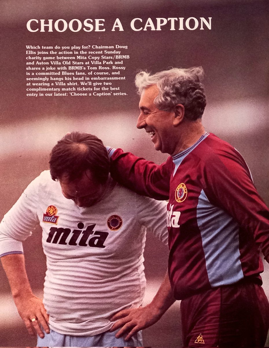 AndrewUllah's tweet photo. October 20th 1985 Aston Villa Old Stars v Mita Copy Stars. Charity Match. In Aid Of Birmingham Accident Hospital - Skin Culture Unit & Save the Children Fund @JMGray80 @thegoalzone #astonvillafootballclub #AstonVilla #VillaPark #avfc #DougEllis https://t.co/2mUlt8Oki5