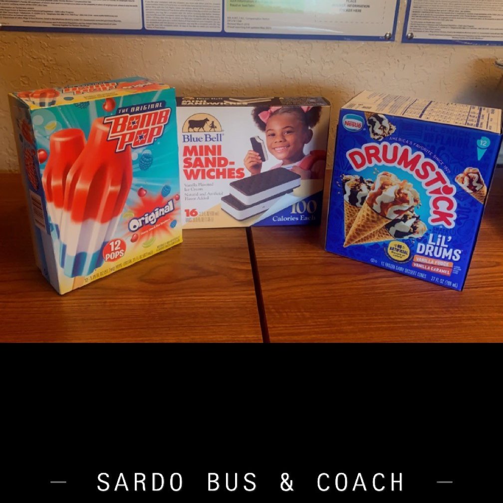 Our Florida office is beating the heat with sweet treats ☀️🍨
...almost as COOL as these custom seats!! 🚌😎

Call us today &amp; let us help you bring an awesome, uniformed look to your bus or coach!

#Sardo #Sardobus #motorcoachrefurb #Businterior #venturetours #logo