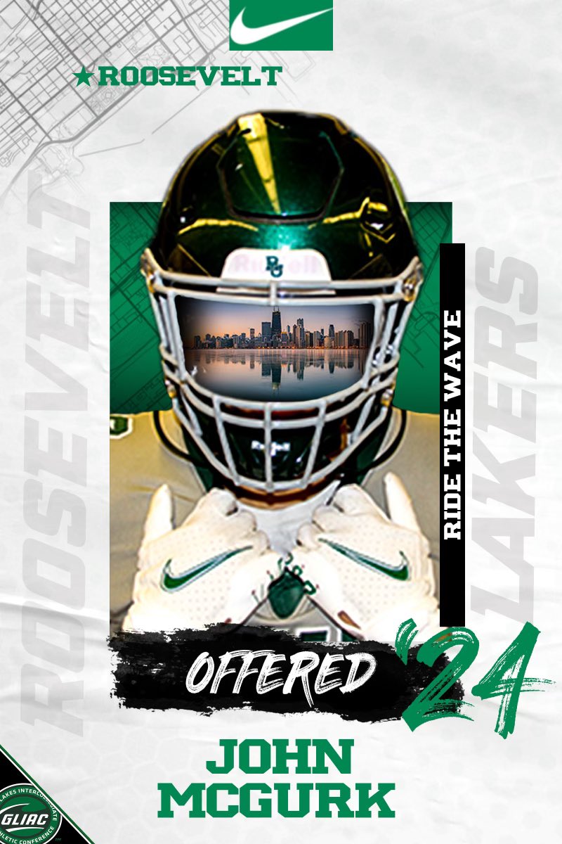 After a great talk with <a href="/Coach_Davis42/">C.J. Davis</a>, I am excited to receive an offer from <a href="/RULAKERFB/">Roosevelt University Football</a>!

<a href="/DollBrian/">Brian Doll</a> <a href="/newtrierfb/">New Trier Football</a> <a href="/DeepDishFB/">DEEP DISH FOOTBALL</a> <a href="/CoachBigPete/">Peter "Coach Big Pete" Leinweber</a>