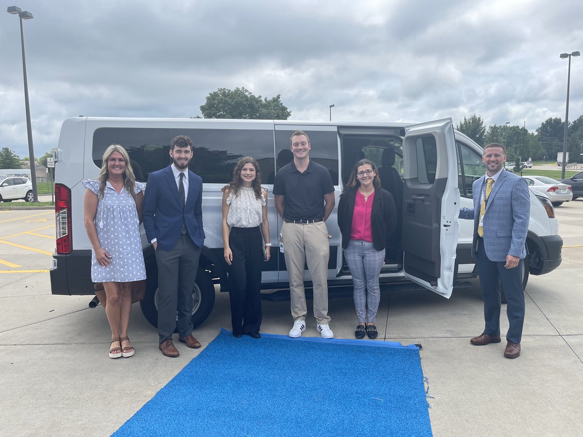 Rolling out the blue carpet for our new staff! Welcoming to <a href="/bvschools/">Blue Valley Schools</a> ! What an outstanding group joining <a href="/LeawoodMiddle/">Leawood Middle</a>