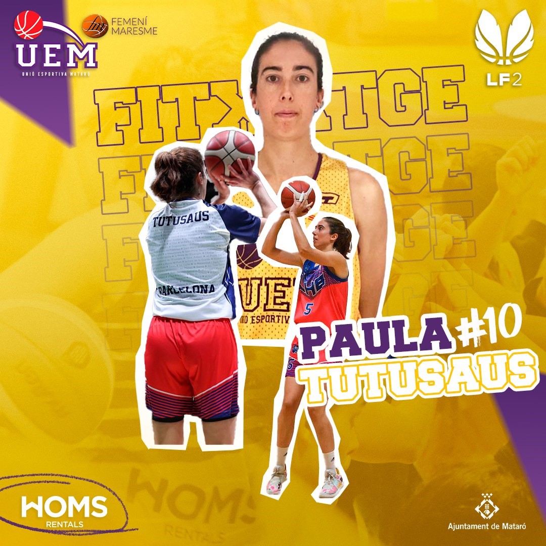CompeticionFEB's tweet photo. 🚨 Mercado #LF2: La experiencia de la pívot Paula Tutusaus (@paulatutusaus) llega a la pintura del Homs Rentals @uemataro 

▶️ La jugadora acumula experiencia en la categoría donde ha jugado Fases Finales consiguiendo el ascenso

📝 Más información ⬇️
https://t.co/iwMsiqLwan https://t.co/HfDbWZ20wl