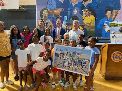 JDeverPhilly's tweet photo. Today, we celebrated @philaymca’s efforts to provide students with a developmentally enriching experience through #Camp Philly. @BankofAmerica extended our more than 20 years of partnership by providing scholarships for 60 children from Philadelphia to attend free of charge. https://t.co/NGrxXgRrRO