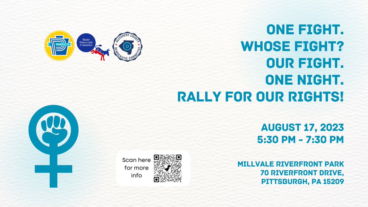 Progress_PA's tweet image. We can't sit idly by! If you are as worried as we are about reproductive rights, please join us at the rally! #onefight @newvoicesrj @wgfpa