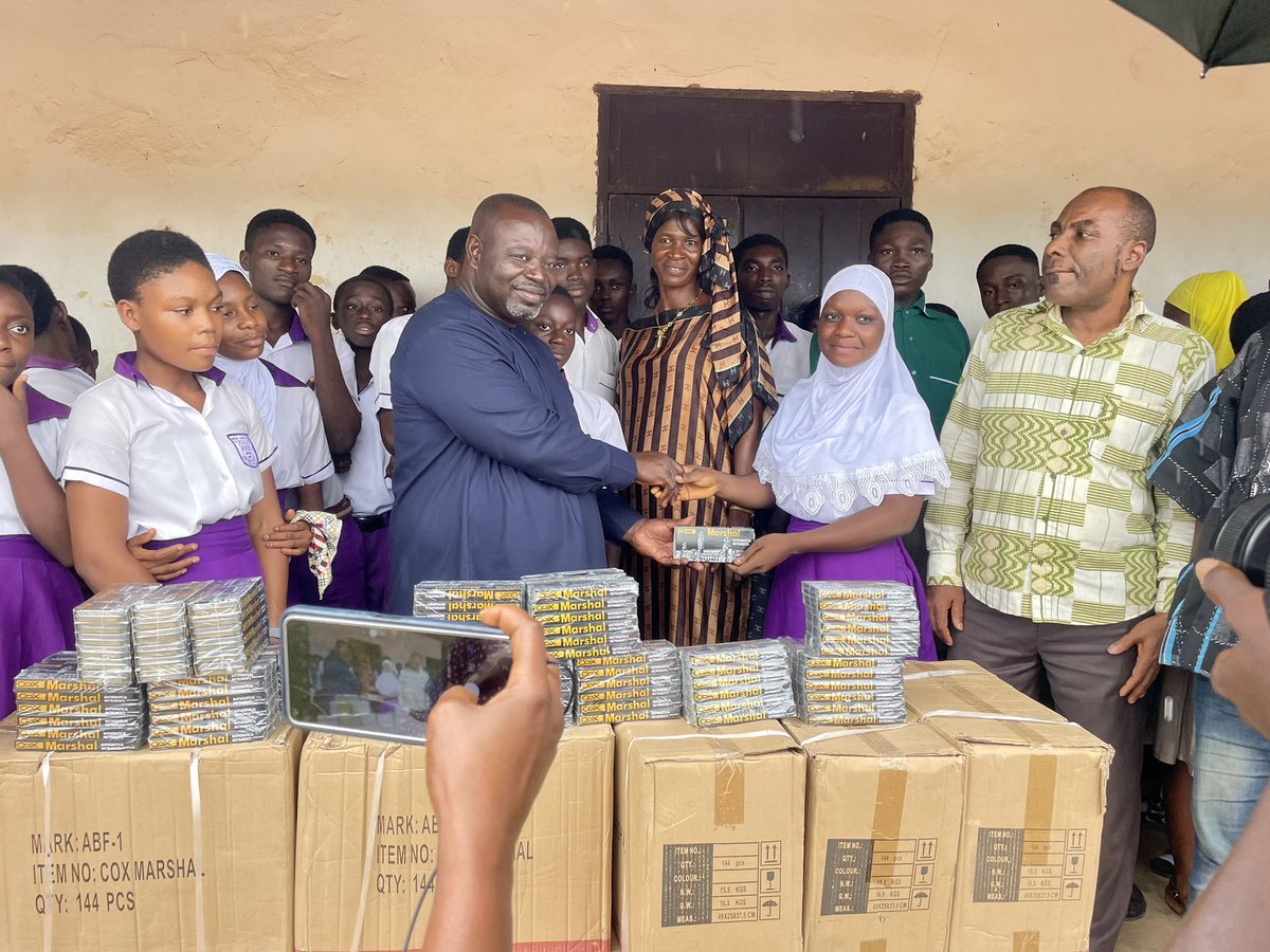 JohnOFrimpong's tweet photo. On 1st August, 2023, I, together with some of the Constituency Executives presented  Mathematical Sets  to the Education Directorate of the Birim North District (Abirem Constituency) for distribution to all 1,700 BECE Candidates in both Private and Public Schools https://t.co/Cri6uXKlS8