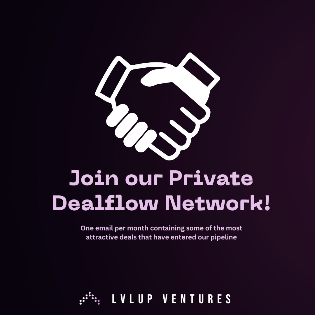Are you a #vc or #angelinvestor looking for top-tier dealflow? Then look no further than LvlUp’s newly relaunched private dealflow network! 

If you are interested in joining, please fill out the intake form here (MUST BE AN ACCREDITED INVESTOR): lvlupventures.typeform.com/lvlupinvestors