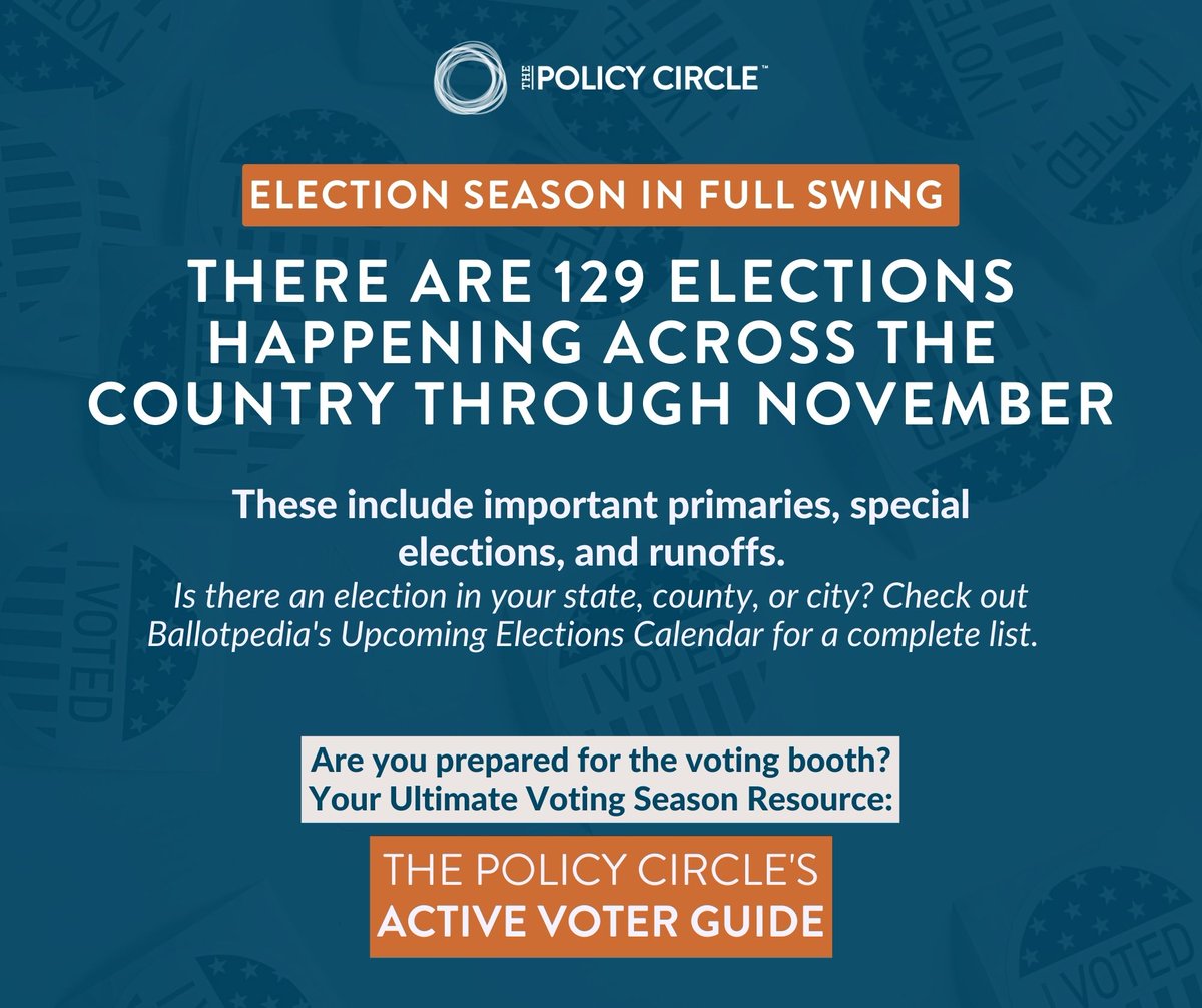 With important races happening all across the country at state and local levels, take some time to prepare before you step into the voting booth with The Policy Circle's Active Voter Guide. An informed electorate is the foundation of a strong democracy: bit.ly/3atXeRK