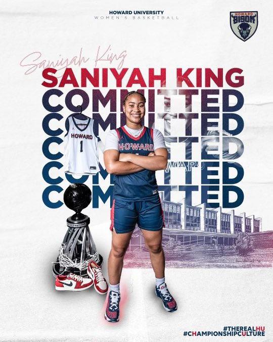 Congratulations to our sis ‘24 Saniyah King @saniyahk3 and her family on her commitment to Howard University to continue her academic and basketball career! We are so proud and happy for you 💪❤️ @IretonAthletics