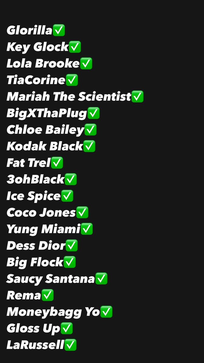 The list of celebrities I’ve taken pictures of this year 📸