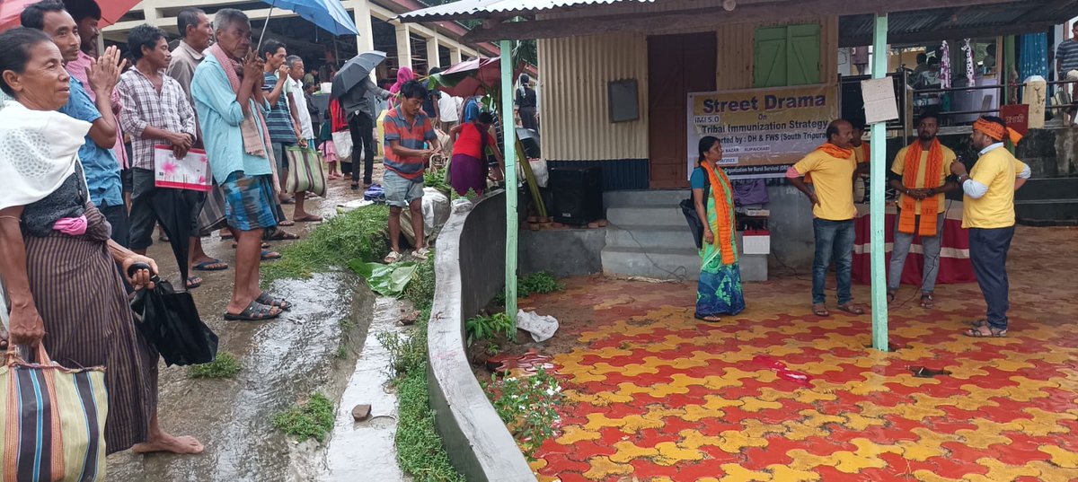 ManashC36115378's tweet photo. Today one street drama in connection with routine Immunization in tribal areas and upcoming IMI 5.0, has been held at sonaichari bazar. The drama was organized by DH&amp;FWS south Tripura and performed by members of ORS, Belonia (NGO). https://t.co/Iv08kcUvNQ