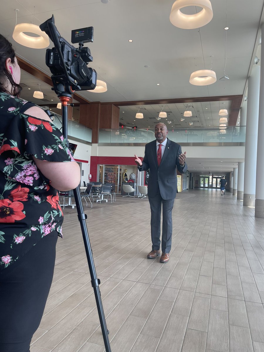 FerrisState's tweet photo. You know we’re getting close to the start of a new academic year when President Pink is filming messages welcoming our students back to campus. Stay tuned. https://t.co/bHGIyjna9O