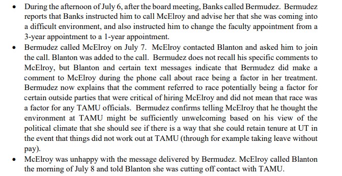 RustySuretteTV's tweet photo. So, former A&amp;M Pres Banks WAS aware of contract changes for McElroy and there WERE concerns expressed about race, political climate, etc. 

A&amp;M released LOTS of today (texts, emails, timelines, etc)  Wow. Just now getting through it all.

➡️Links here: https://t.co/C8amBvxvi9 https://t.co/LarHCwwx3t