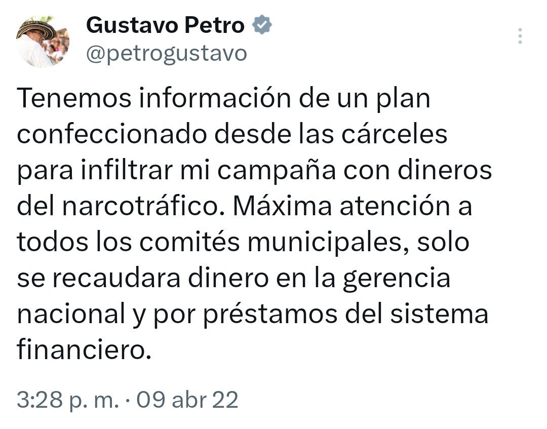 No olviden este trino de abril del 2022.