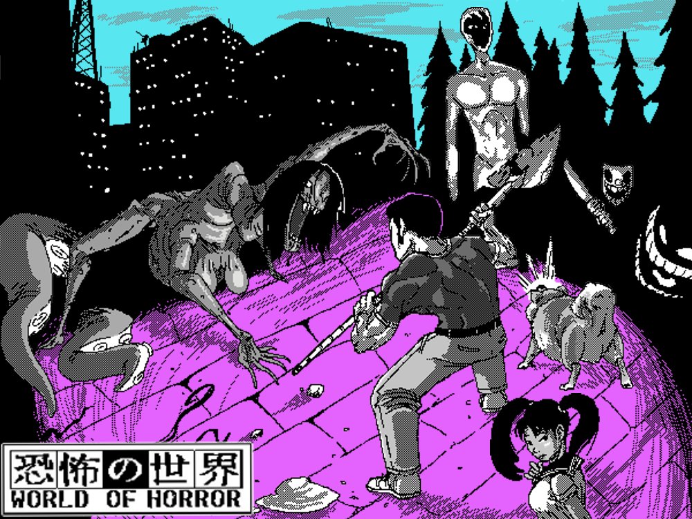 Had to build up a new PC. So I havn't been able to get much work done these last few weeks.
So have some older World of Horror fanart.