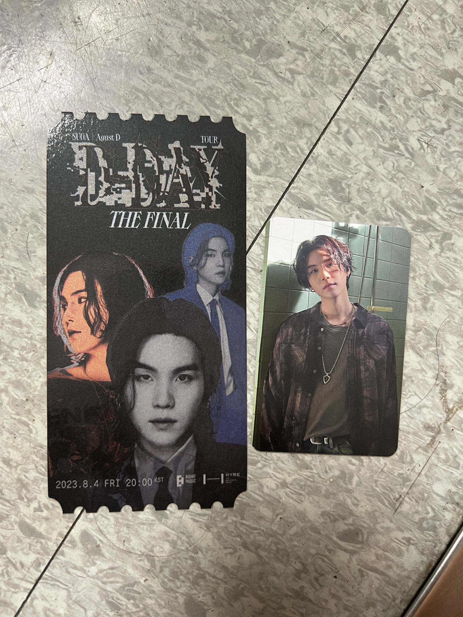 BTS SUGA AgustD D-DAY THE FINAL セット SUGA BTS Agust D D-DAY TOUR FINAL OFFICIAL MD GUITAR PICK
